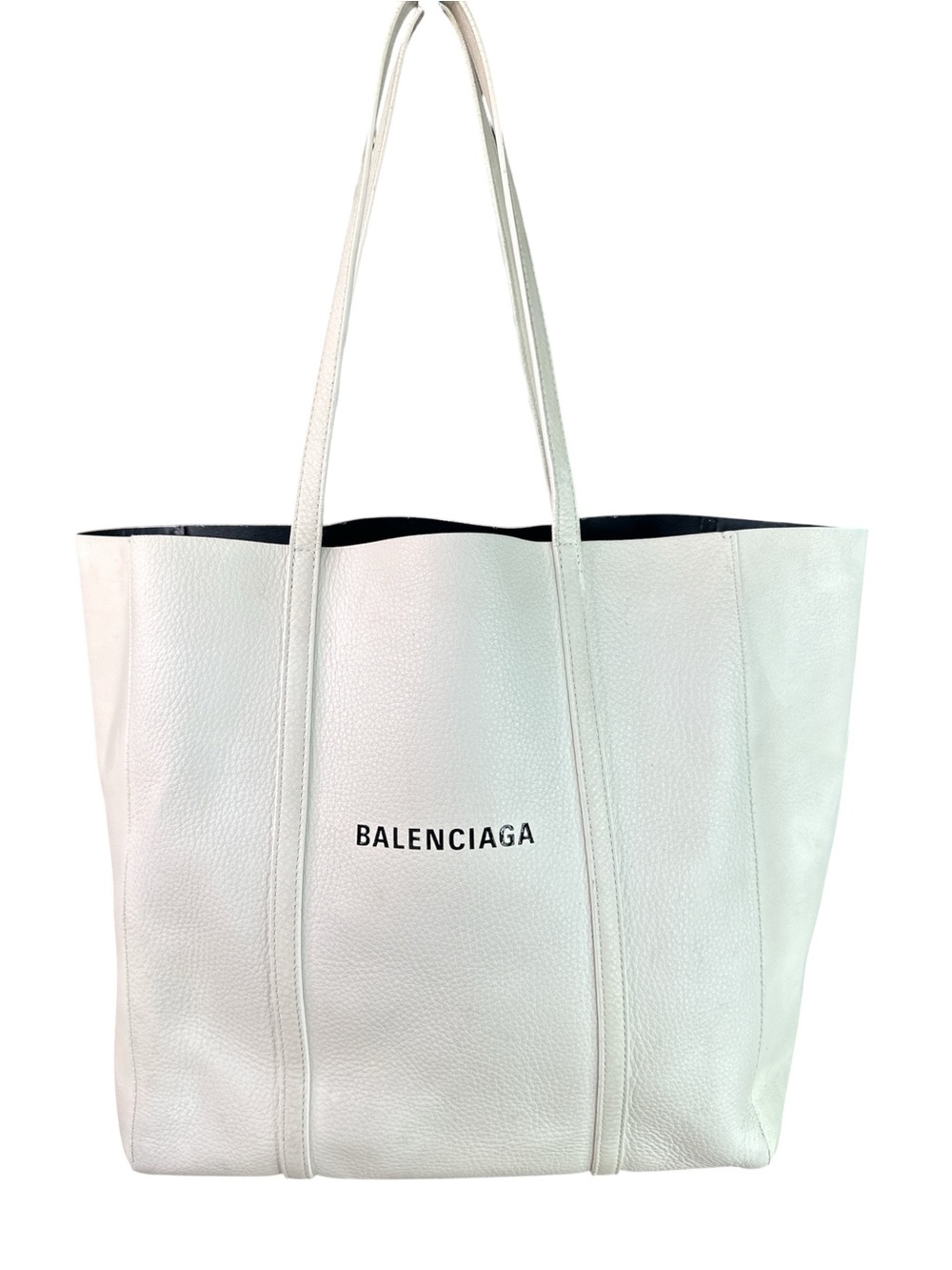 Balenciaga White Leather Double-Handle Tote